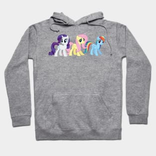 Rarity, Fluttershy, and Rainbow Dash Hoodie